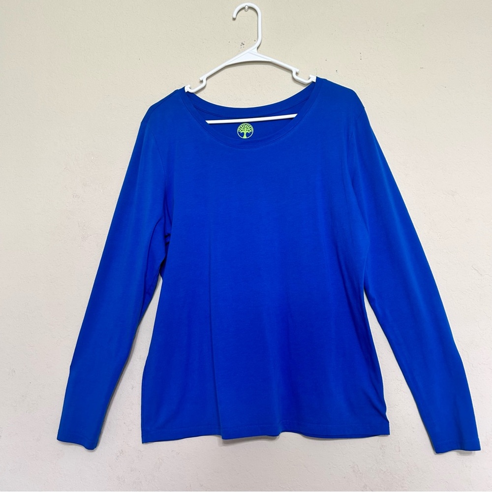 Healing Hands Scrub Top Women’s Long Sleeve Underscrubs Melissa BLUE Size XL